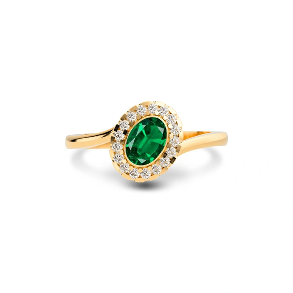 Emerald (Zambia) Panchdhatu Ring R5