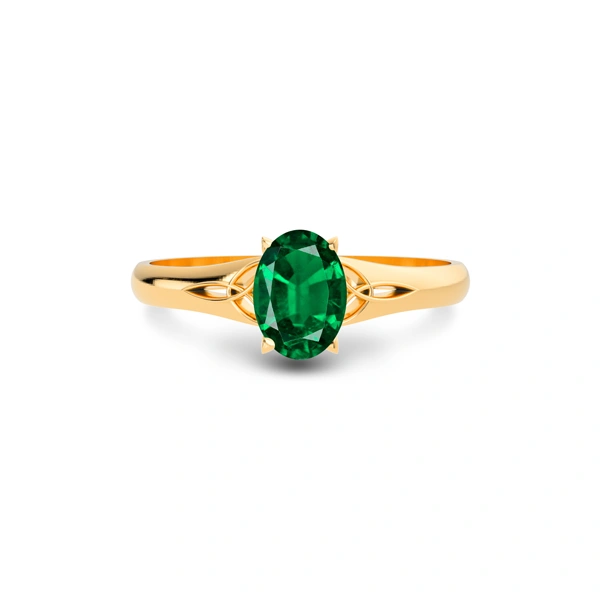 Emerald (Zambia) Panchdhatu Ring R6