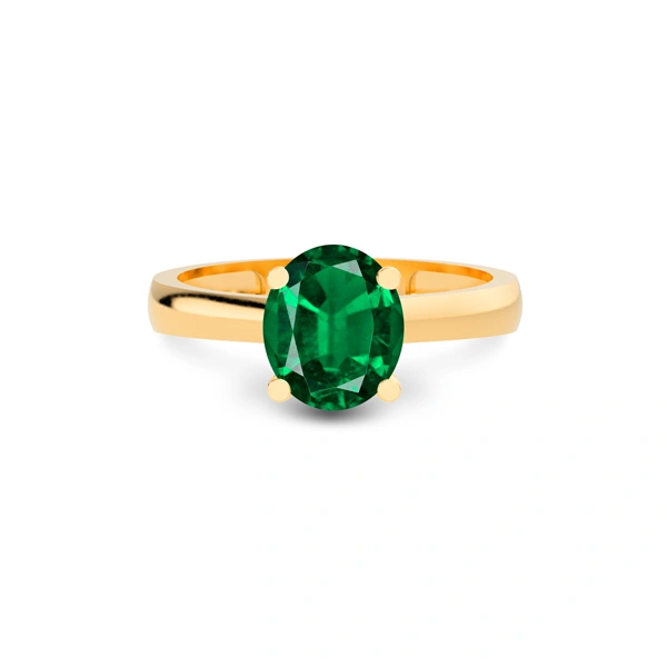 Emerald (Zambia) Panchdhatu Ring R7