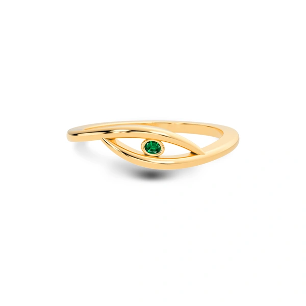 Emerald (Zambia) Panchdhatu Ring R9