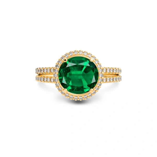 Emerald (Zambia) Panchdhatu Ring R11