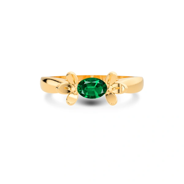 Emerald (Zambia) Panchdhatu Ring R12