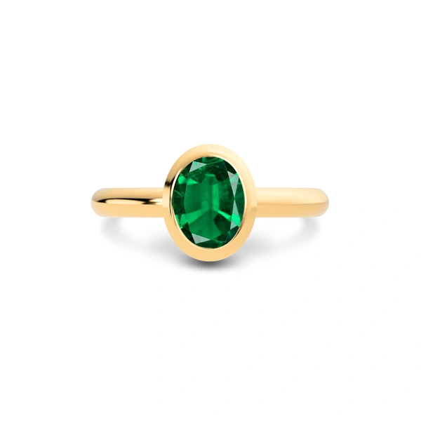 Emerald (Zambia) Panchdhatu Ring R14