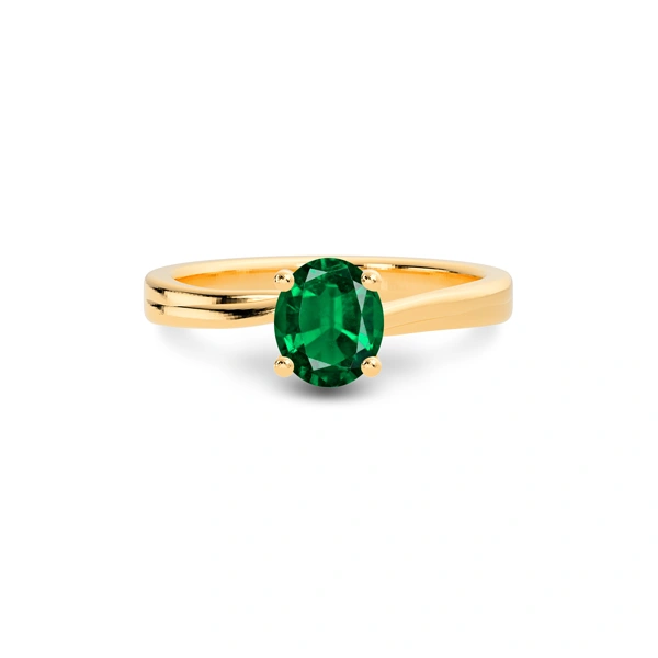 Emerald (Zambia) Panchdhatu Ring R16