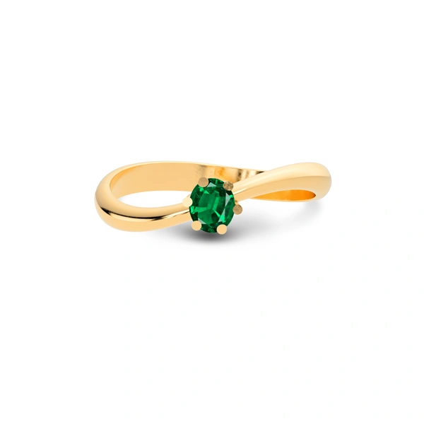 Emerald (Zambia) Panchdhatu Ring R17