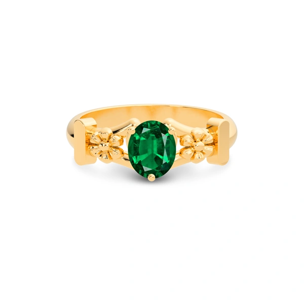 Emerald (Zambia) Panchdhatu Ring R18