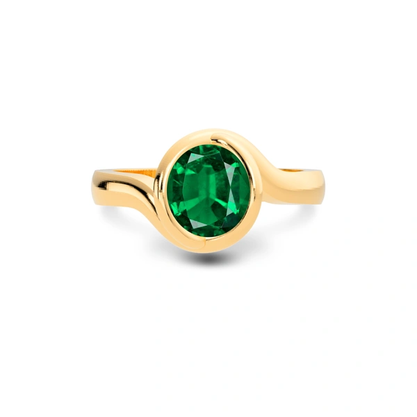 Emerald (Zambia) Panchdhatu Ring R22