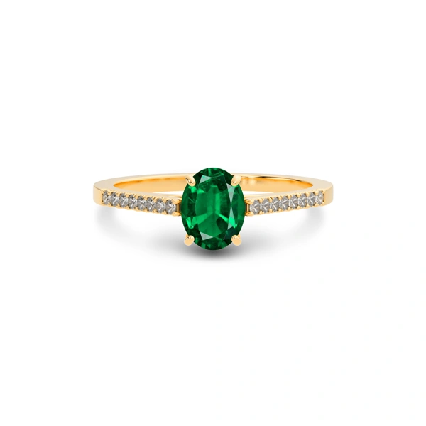 Emerald (Zambia) Panchdhatu Ring R28