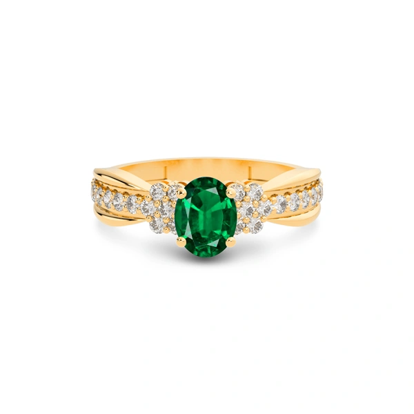 Emerald (Zambia) Panchdhatu Ring R31