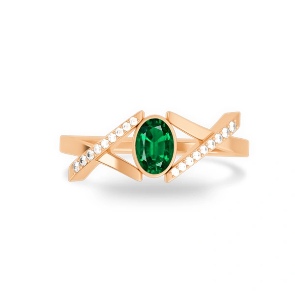 Emerald (Zambia) Panchdhatu Ring R36