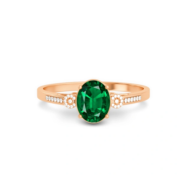 Emerald (Zambia) Panchdhatu Ring R37