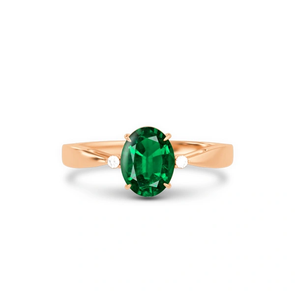 Emerald (Zambia) Panchdhatu Ring R42
