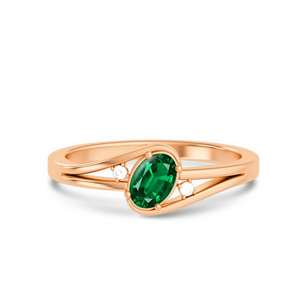 Emerald (Zambia) Panchdhatu Ring R44