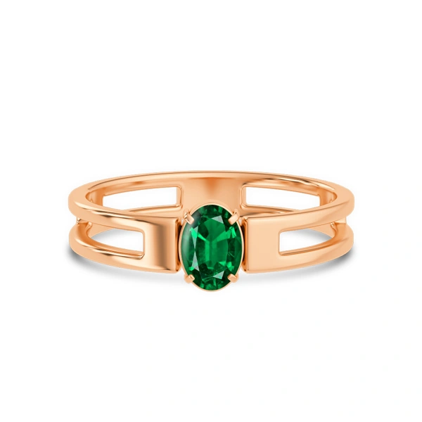 Emerald (Zambia) Panchdhatu Ring R45