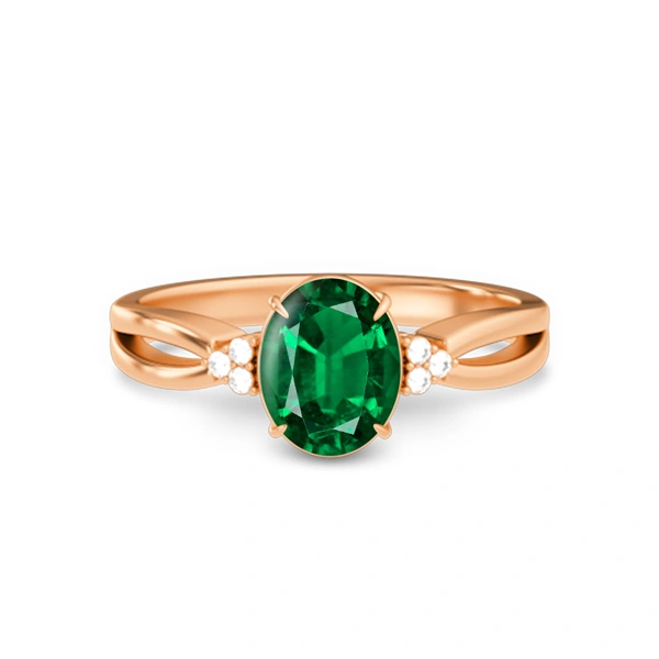 Emerald (Zambia) Panchdhatu Ring R46