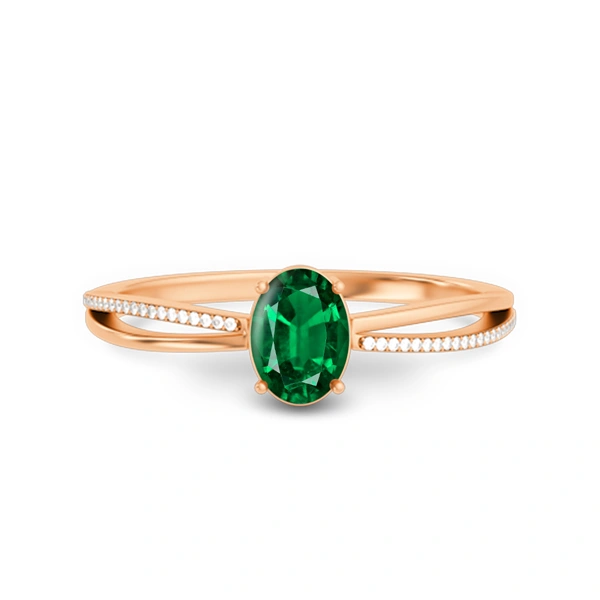 Emerald (Zambia) Panchdhatu Ring R47