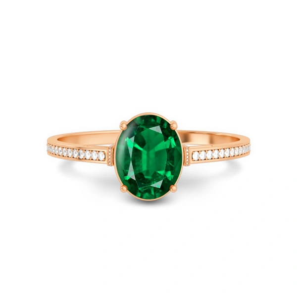 Emerald (Zambia) Panchdhatu Ring R50