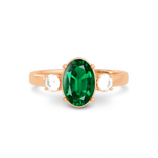 Emerald (Zambia) Panchdhatu Ring R51