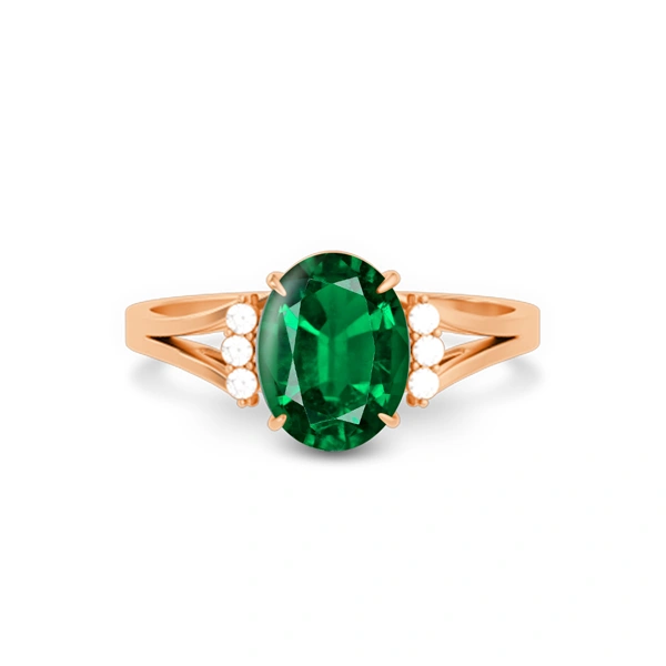 Emerald (Zambia) Panchdhatu Ring R52
