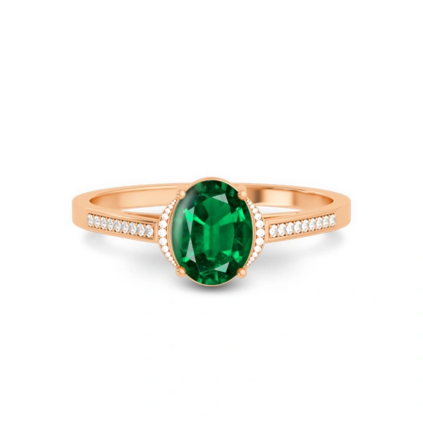 Emerald (Zambia) Panchdhatu Ring R53