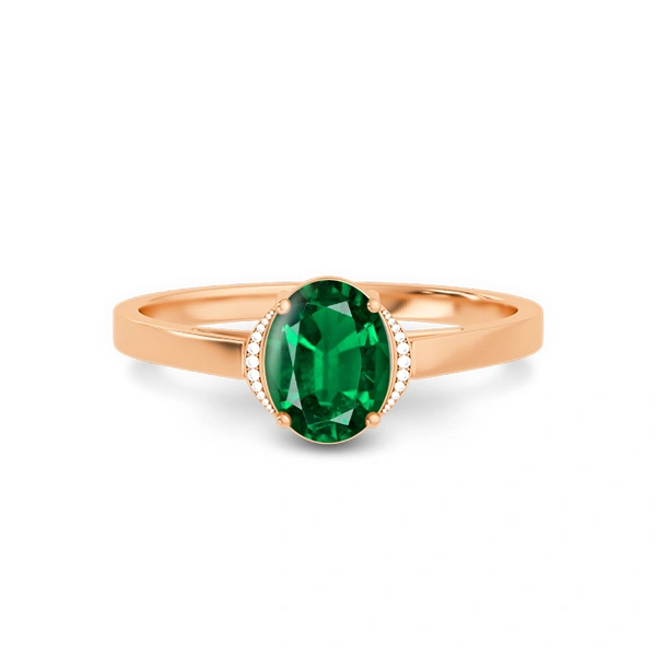 Emerald (Zambia) Panchdhatu Ring R54