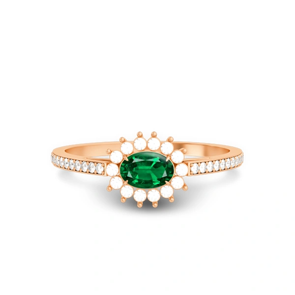 Emerald (Zambia) Panchdhatu Ring R55