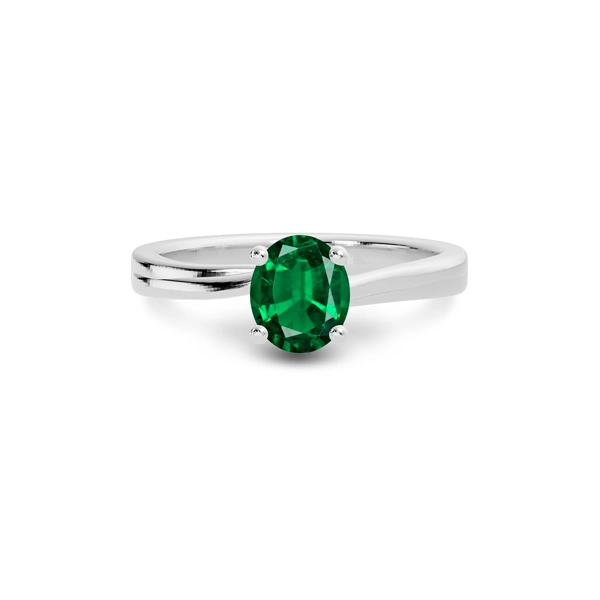 Emerald (Zambia) Platinum Ring R16