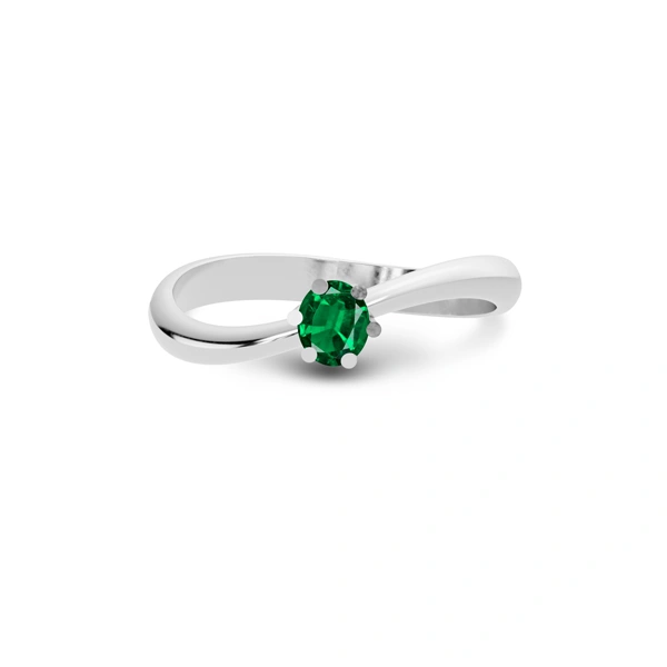 Emerald (Zambia) Platinum Ring R17