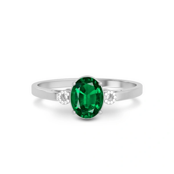 Emerald (Zambia) Platinum Ring R38