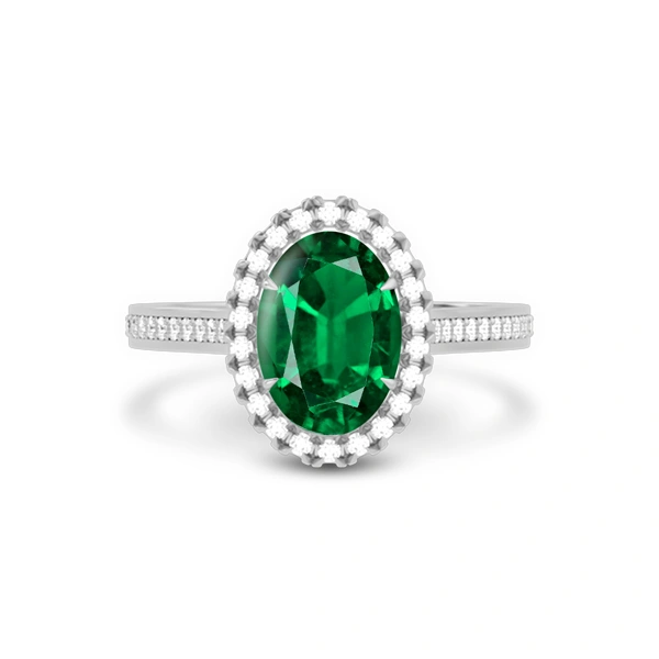Emerald (Zambia) Platinum Ring R40