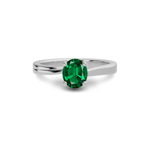 Emerald (Zambia) Sterling Silver Ring R16