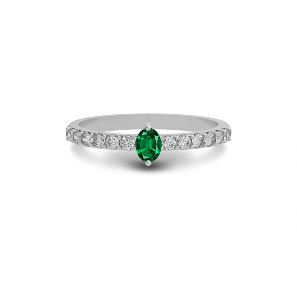 Emerald (Zambia) Sterling Silver Ring R20