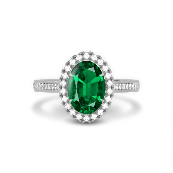 Emerald (Zambia) Sterling Silver Ring R40