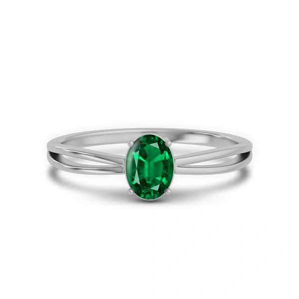 Emerald (Zambia) Sterling Silver Ring R43