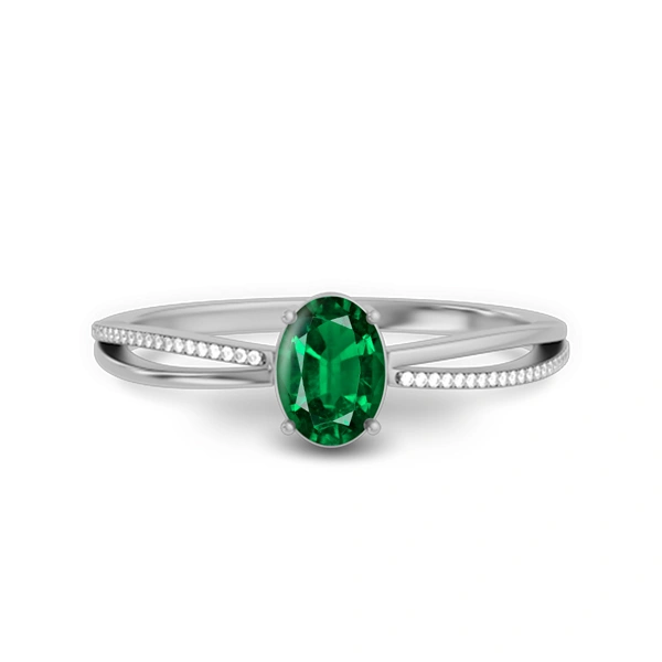 Emerald (Zambia) Sterling Silver Ring R47