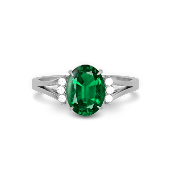 Emerald (Zambia) Sterling Silver Ring R52