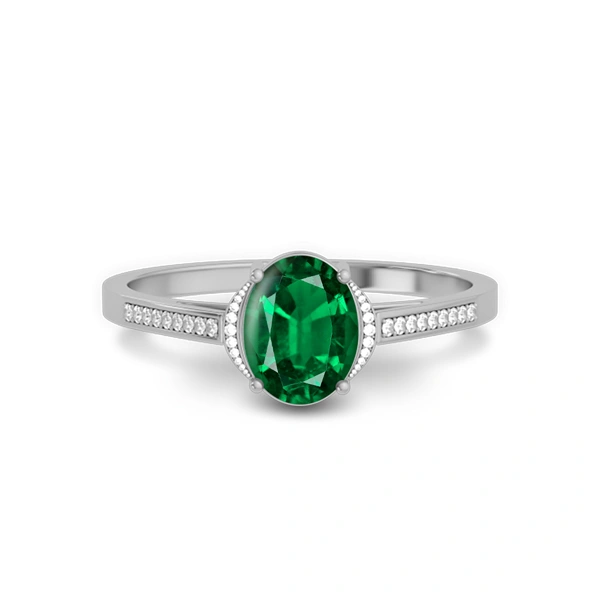 Emerald (Zambia) Sterling Silver Ring R53