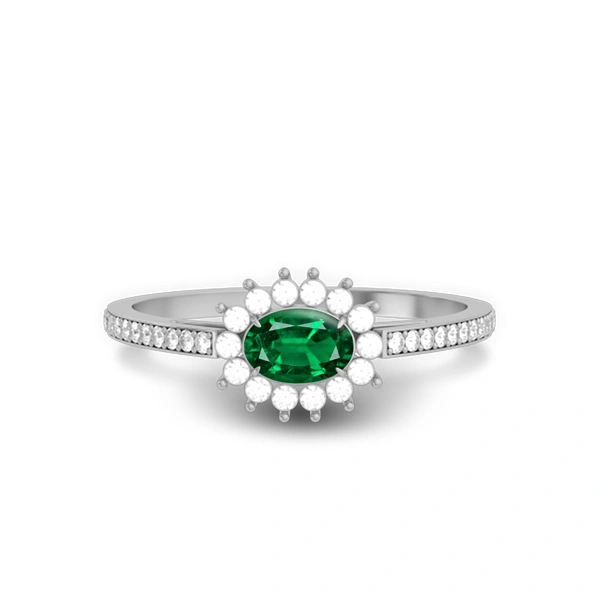 Emerald (Zambia) Sterling Silver Ring R55