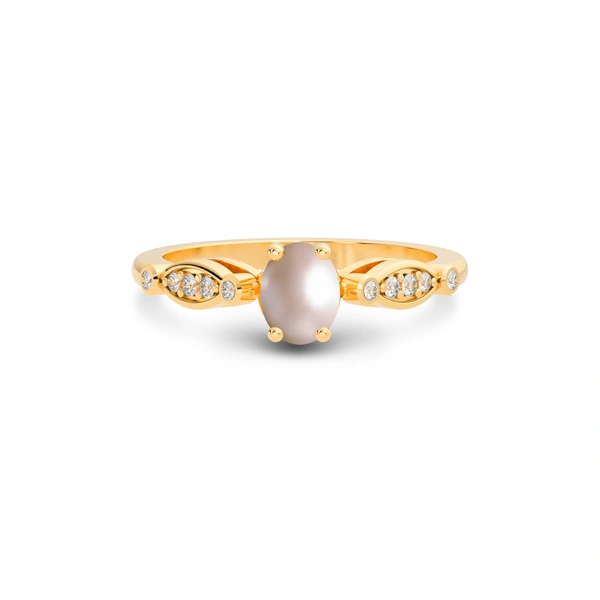 Pearl Panchdhatu Ring