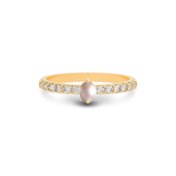 Pearl Panchdhatu Ring