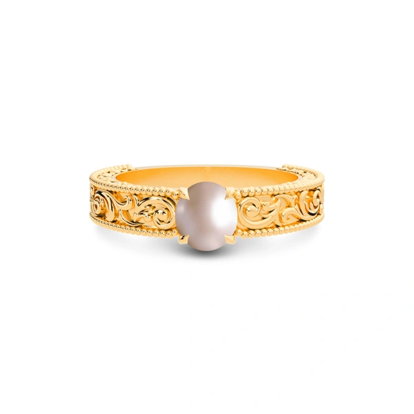 Pearl Panchdhatu Ring