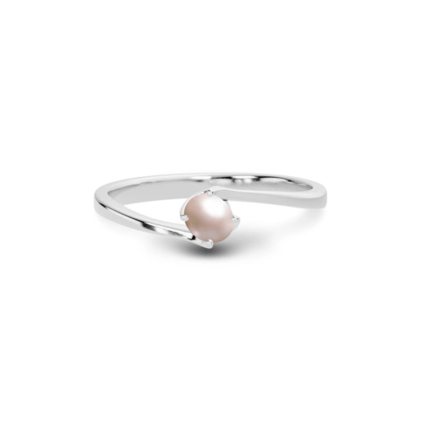 Pearl Platinum Ring