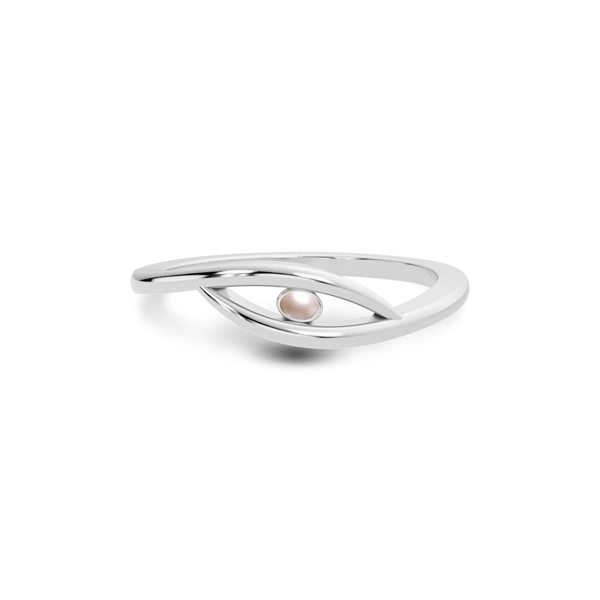 Pearl Platinum Ring