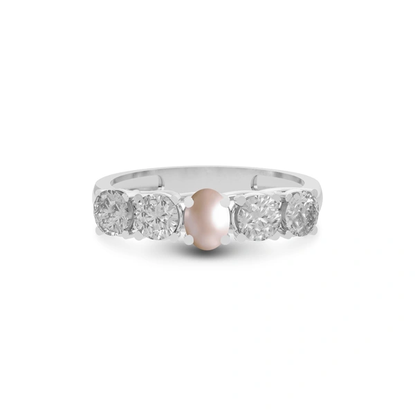 Pearl Platinum Ring