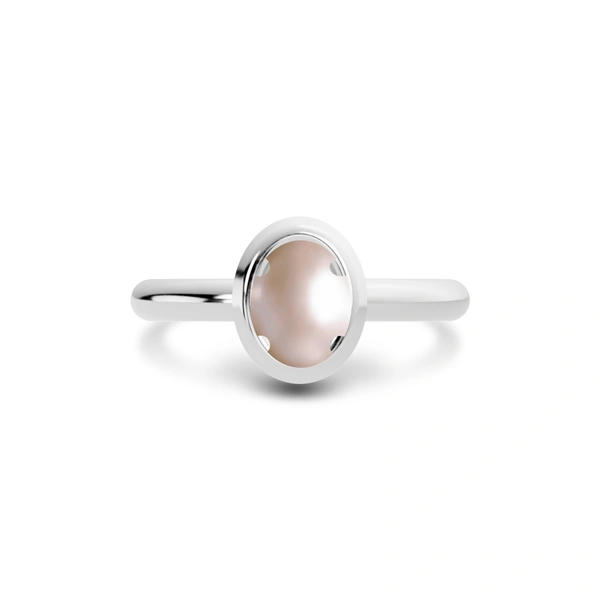 Pearl Platinum Ring