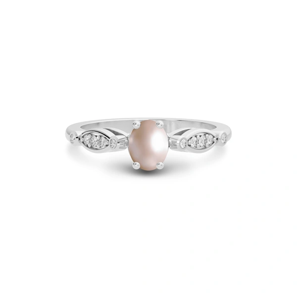 Pearl Platinum Ring