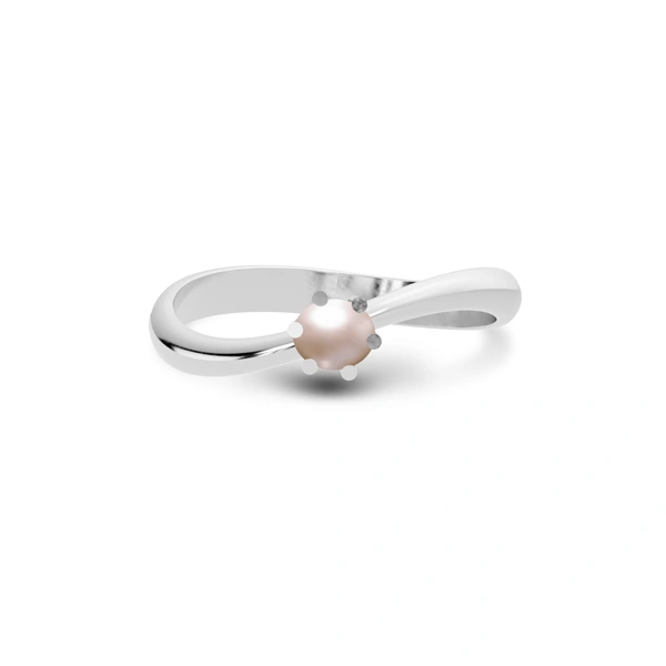 Pearl Platinum Ring