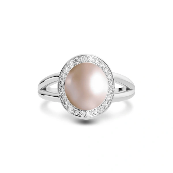 Pearl Platinum Ring