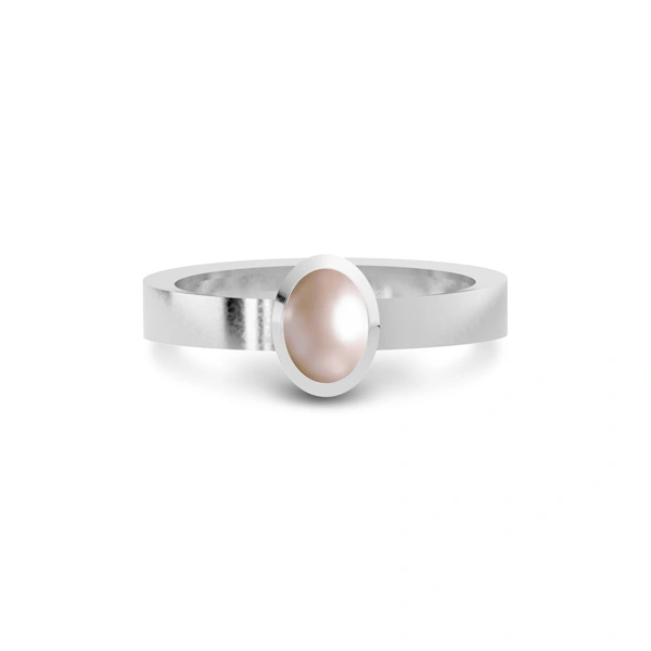 Pearl Platinum Ring