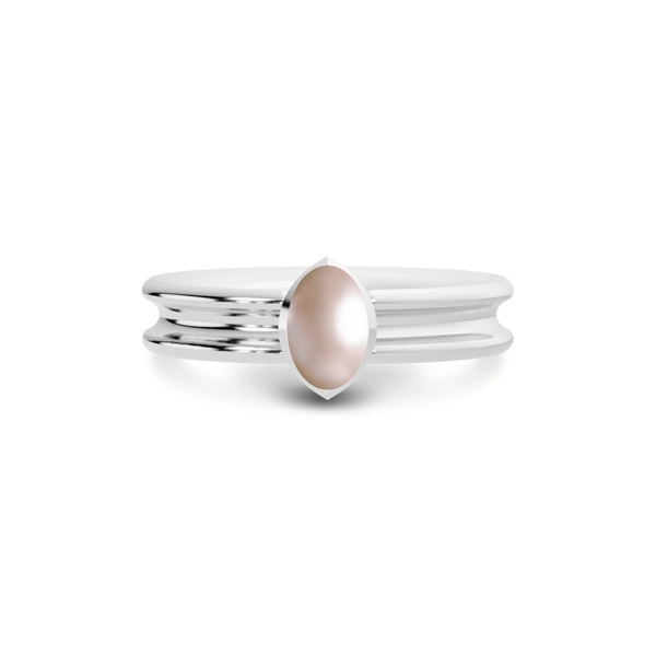 Pearl Platinum Ring